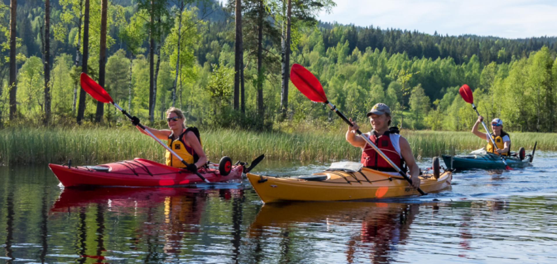 Rent a kajak in the centre of Karlstad Vänern